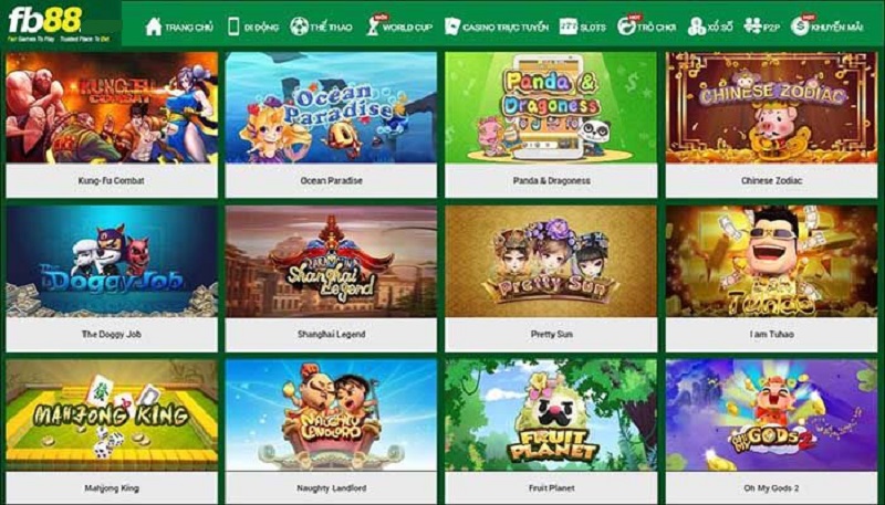 Các loại slot game fb88  thông dụng hiện nay